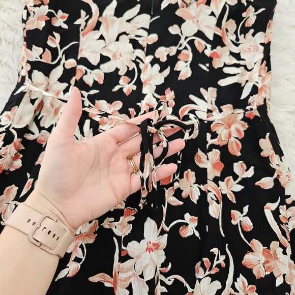 CDC VTG Sz S‎ 90's Pink Floral Crossback Romantic Layered Fairycore Mini Dress - Picture 7 of 11